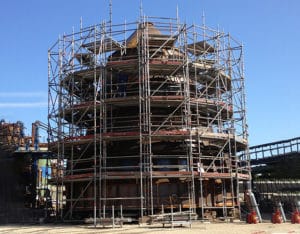 Tour d'échafaudage BTP