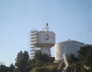 Echafaudage sur Chateau d'eau